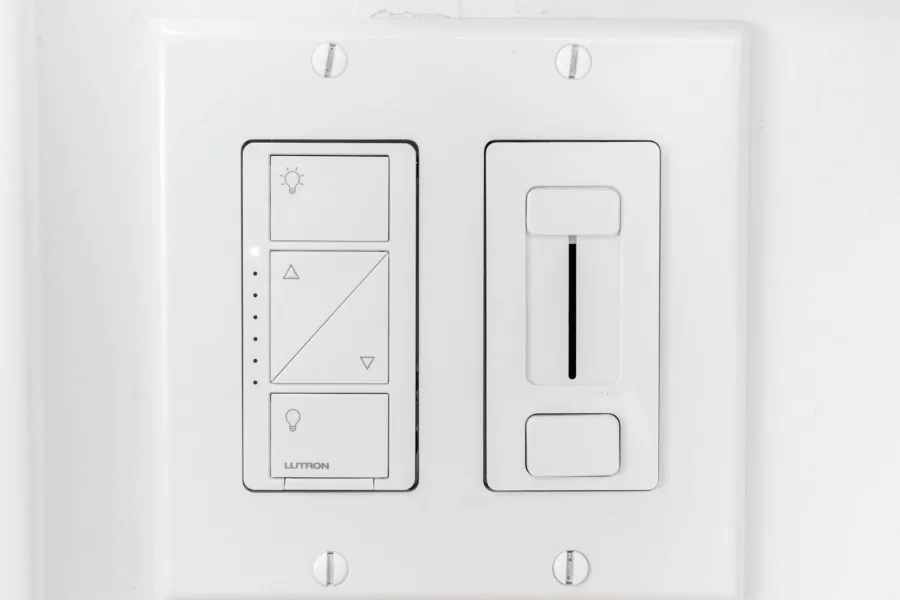 Light switches and outlets in a home