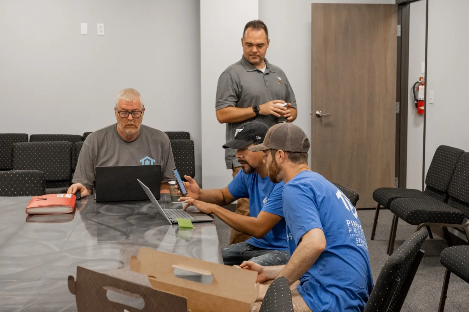 Pinnacle Electric team in a training session